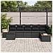 Set Divano da Giardino con cuscino 8 pcs Nero Polyrattan - Foto miniatura 3
