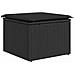 Set Divano da Giardino con cuscino 8 pcs Nero Polyrattan - Foto miniatura 7