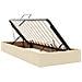 Letto con Contenitore Crema 200 x 200 cm Pelle Sintetica - Foto miniatura 6