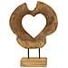 Scultura Hasi Cuore Traforato In Teak Riciclato Pezzo Unico - Foto miniatura 1