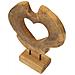 Scultura Hasi Cuore Traforato In Teak Riciclato Pezzo Unico - Foto miniatura 3