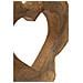 Scultura Hasi Cuore Traforato In Teak Riciclato Pezzo Unico - Foto miniatura 5