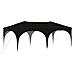 Tenda per feste a pop-up 575 x 288 x 245 cm Nero Tessuto Oxford - Foto miniatura 1