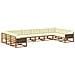 Set di divani da esterno con cuscino 10 pcs Naturale e Crema - Foto miniatura 1
