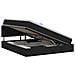Letto con contenitore LED e materasso Nero 140 x 190 cm Tessuto - Foto miniatura 1
