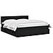 Letto con contenitore LED e materasso Nero 140 x 190 cm Tessuto - Foto miniatura 3