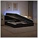 Letto con contenitore LED e materasso Nero 140 x 190 cm Tessuto - Foto miniatura 4