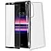 Cover Sony Xperia 5 Silicone Morbida / Pellicola Vetro Temperato 9h Nero - Foto miniatura 3