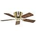 Ventilatore Da Soffitto Piatto Classic Flat Iii In Ottone Spazzolato, Diametro: 75 Cm - Foto miniatura 2