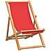 Sedia da Spiaggia Pieghevole in Legno Massello di Teak Rossa - Foto miniatura 1