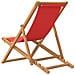 Sedia da Spiaggia Pieghevole in Legno Massello di Teak Rossa - Foto miniatura 7