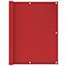 Paravento da Balcone Rosso 120x500 cm in HDPE - Foto miniatura 1