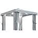 Gazebo con Tende e Stringa di Luci LED 3x3 m Bianco Crema - Foto miniatura 1