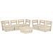 Set Divani da Giardino su Pallet 6 pz in Legno Abete Impregnato - Foto miniatura 1