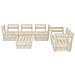 Set Divani da Giardino su Pallet 6 pz in Legno Abete Impregnato - Foto miniatura 2
