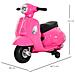 Moto Elettrica Per Bambini Con Licenza Ufficiale Vespa Batteria 6v, Fari E Clacson, Per Bimbi Da 18-36 Mesi, Rosa, 66.5x38x52cm - Foto miniatura 8
