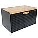 Kb-7425 Portapane Bifacciale In Nero Opaco E Legno - Foto miniatura 7