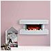 Caminetti moderni Paula piccolo bianco camino elettrico ElectricSun, con effetto sonoro, 10 colori, con l’app, L81xH41x22cm - Foto miniatura 1