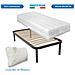 Letto Singolo Materasso Memory Alto 24cm Agli Ioni D'argento E Rete Ortopedica, Cuscino Fiocco Memory Incluso - Foto miniatura 1