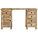 Scrivania A Colonna In Legno Massello Di Mango 140x50x77 Cm - Foto miniatura 2