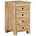 Scrivania A Colonna In Legno Massello Di Mango 140x50x77 Cm - Foto miniatura 3