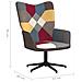 Sedia Relax con Sgabello in Tessuto Patchwork - Foto miniatura 3