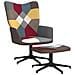 Sedia Relax con Sgabello in Tessuto Patchwork - Foto miniatura 1