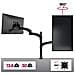 Dm451x3 Supporto Monitor - Supporto Per 1 Monitor Fino A 27” - Vesa 75/100 - Portata 13,8 Kg - Regolabile In Altezza - Inclinabile -90° +45° - Rotabile Di 360° Con Un Braccio - Foto miniatura 3