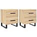 Comodini 2 Pz Rovere Sonoma 40x35x47,5 Cm In Legno Multistrato - Foto miniatura 2