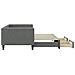 Divano Letto Estraibile Cassetti Grigio Scuro 90x200cm Tessuto - Foto miniatura 3