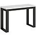 Tavolo Apribile 120/200x45/90 Cm Tecno Double Telaio Antracite - Bianco Frassino - Foto miniatura 5