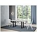 Tavolo Apribile 120/200x45/90 Cm Tecno Double Telaio Antracite - Bianco Frassino - Foto miniatura 3
