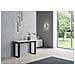 Tavolo Apribile 120/200x45/90 Cm Tecno Double Telaio Antracite - Bianco Frassino - Foto miniatura 4