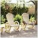 Sedie Da Giardino Adirondack 2 Pz In Legno Massello Di Abete - Foto miniatura 3
