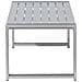 Tavolino Da Giardino Alluminio Anodizzato Grigio Chiaro 90 X 50 Cm Salerno - Foto miniatura 8