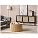 Credenza 3 Ante Nero E Rattan Naturale Opoco - Foto miniatura 1