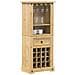 Portabottiglie Vino Corona 56x35x134,5cm Legno Massello di Pino - Foto miniatura 10