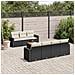 Set Divani da Giardino con Cuscini 8 pz Nero in Polyrattan - Foto miniatura 2