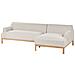 Divano Angolare 3 Posti Sosjo Tessuto Beige Chiaro Lato Sinistro - Foto miniatura 3