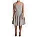 Abito A Trapezio In Cotone A Pois Beige - It42-m - Foto miniatura 1