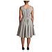 Abito A Trapezio In Cotone A Pois Beige - It42-m - Foto miniatura 4