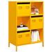 Credenza Giallo Senape 68x39x103,5 Cm In Acciaio - Foto miniatura 1