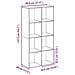 Libreria Divisorio Rovere Fumo 69,5x29x137,5cm in Truciolato - Foto miniatura 10