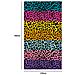 Telo Mare Grande 100x180 Spugna Spiaggia Piscina Maui Leopard Multicolor D8 - Foto miniatura 4