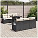 Set di Divano da Giardino  7 Pezzi con Cuscini Nero Rattan Sintetico, Divano da Giardino  per 2 Persone con Ripostiglio e Cuscini Nero Rattan Sintetico - Foto miniatura 3