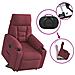 Poltrona Alzapersona Reclinabile Rosso Vino in Tessuto - Foto miniatura 8