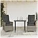 Sedie da Giardino Reclinabili 2 pz e Cuscini Grigio Polyrattan - Foto miniatura 2