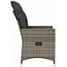 Sedie da Giardino Reclinabili 2 pz e Cuscini Grigio Polyrattan - Foto miniatura 5