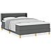 Letto con Rete a Molle con Materasso Grigio Scuro 160x200 cm Tessuto - Foto miniatura 3