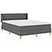 Letto con Rete a Molle con Materasso Grigio Scuro 160x200 cm Tessuto - Foto miniatura 4